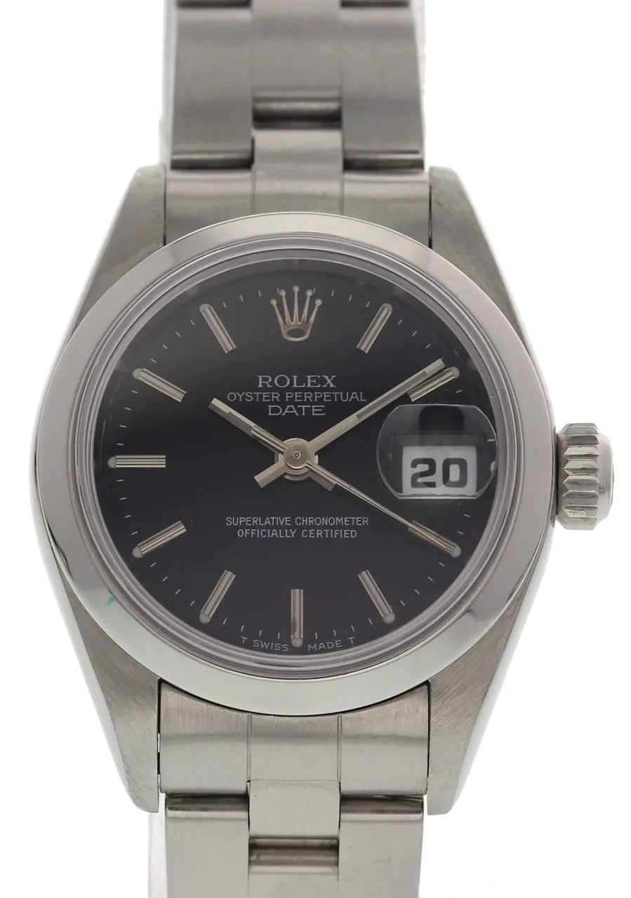 Rolex Black Dial Stainless Steel - Hình 3
