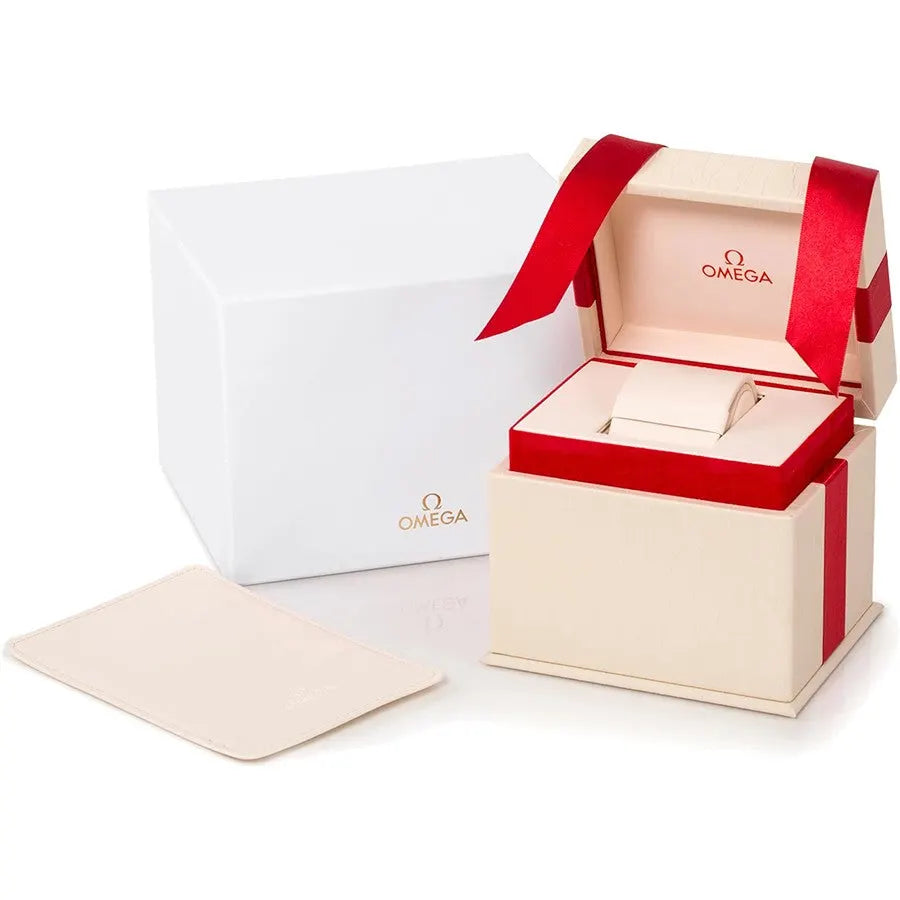 Omega Diamond White Leather Ladymatic - Hình 3