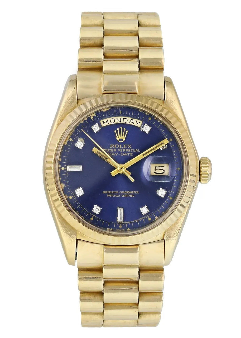 Rolex Day-Date 36 Gold Blue Diamond